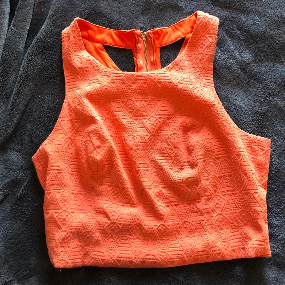 Arden B Textured Crop Top
